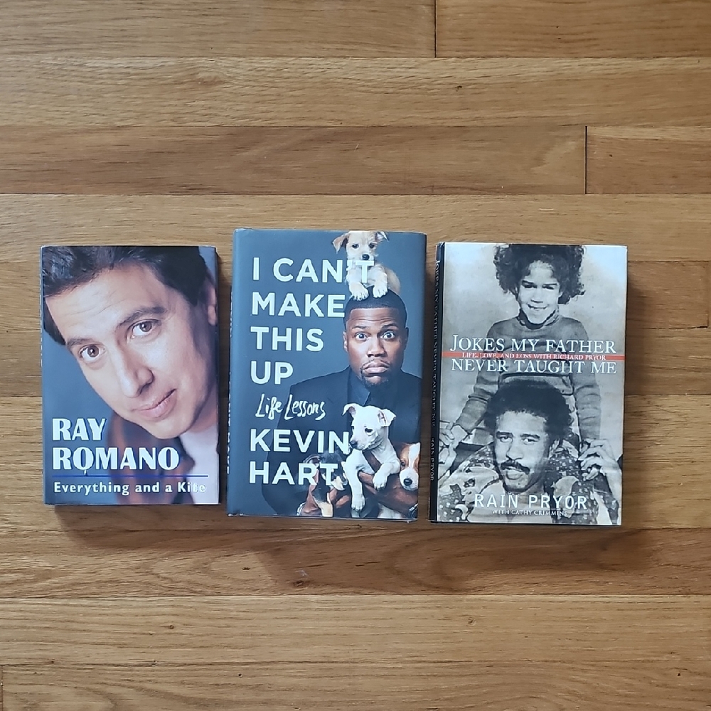 Hardcover Book Bundle of Qty 3 Books Ray Romano, Kevin Hart, Rain Richard Pryor